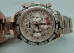Rolex Daytona watch Lady Size Rose Gold Green Diamond Bezel